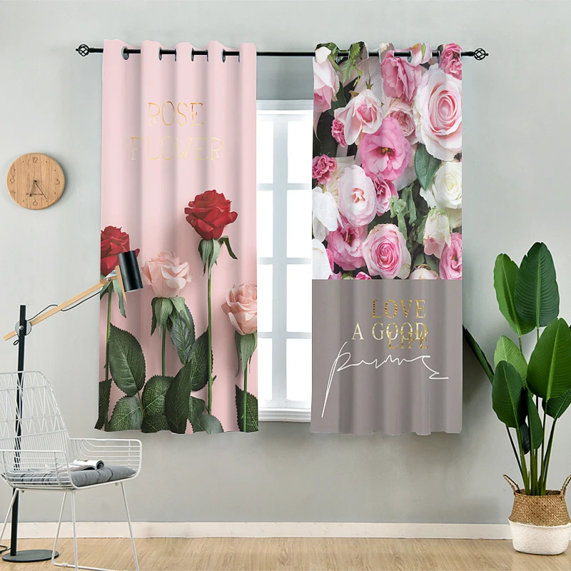 Светонепроницаемые занавески s цветочные для гостиной жалюзи спальни из ткани