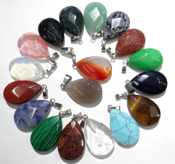 Оптовая продажа 50 шт. натуральный опал тигровый глаз камень капля воды огранка