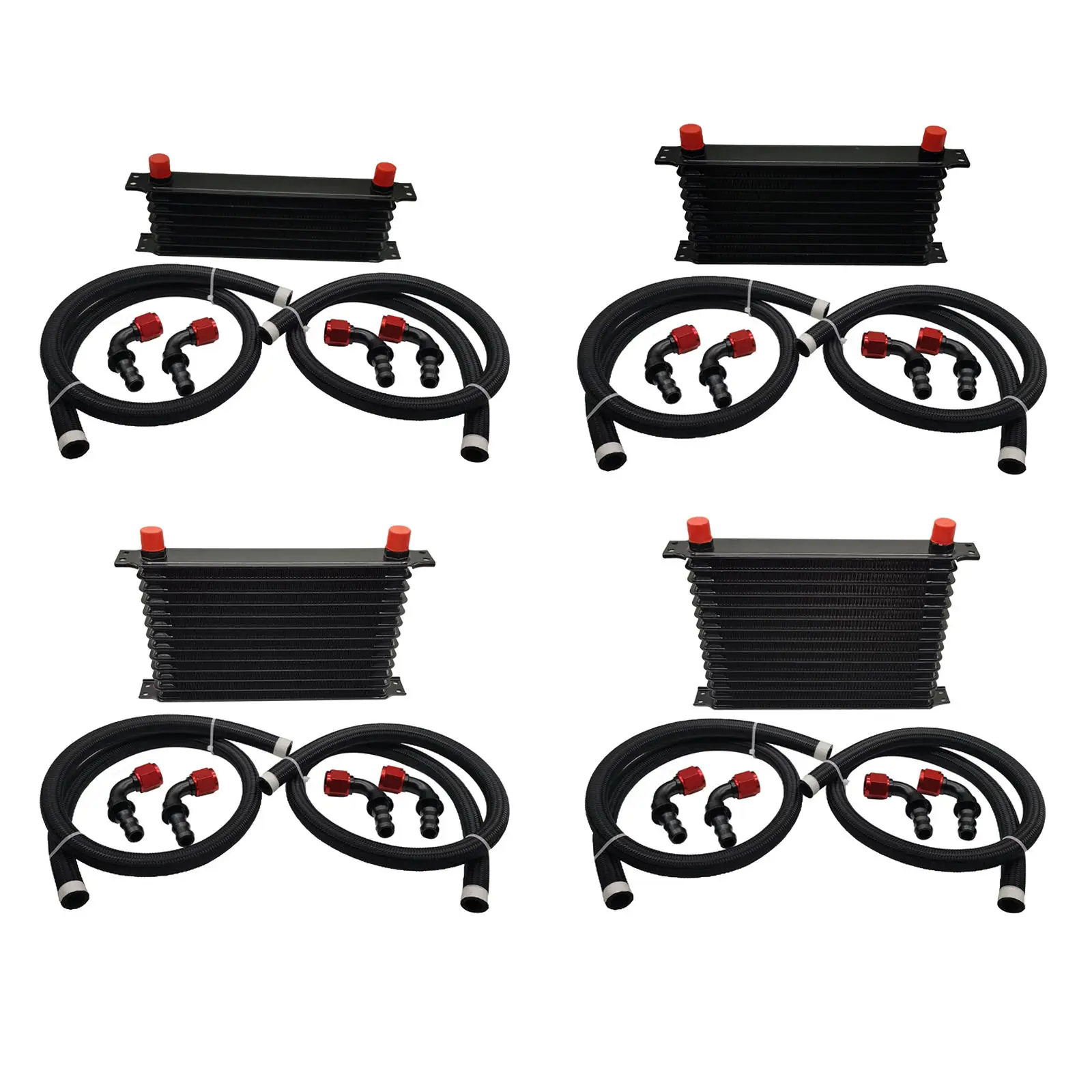 

AN10 Масляный Радиатор Охладитель двигатель передатчик Радиатор шланг комплект снижение температуры охлаждающей жидкости черный автозапча...