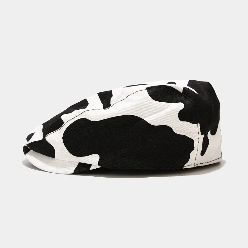 LDSLYJR хлопковая кепка газетчика с принтом коровы s Кепка плоским козырьком мужские