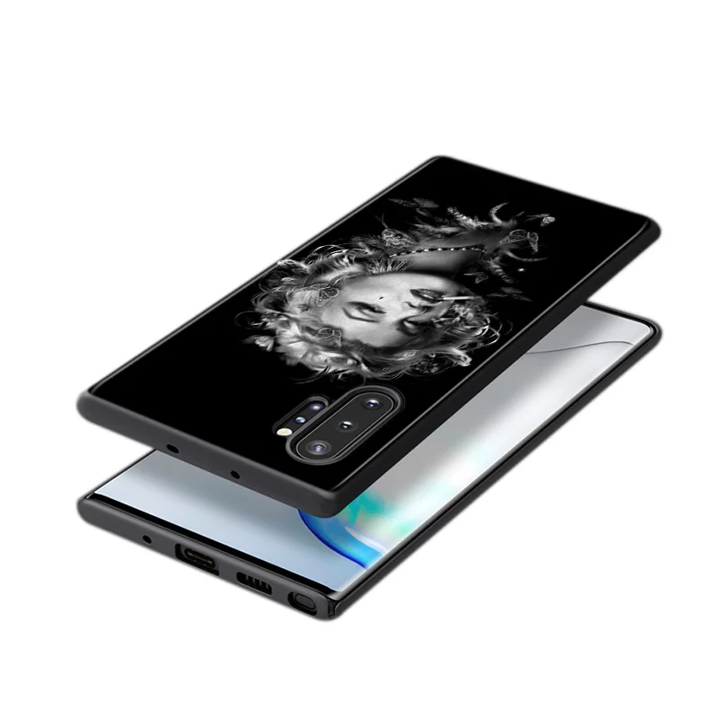 

Marilyn Monroe Style For Samsung Galaxy Note 20 Ultra 10 9 8 S10 S10E S9 S8 S7 Plus Pro 5G Black Phone Case