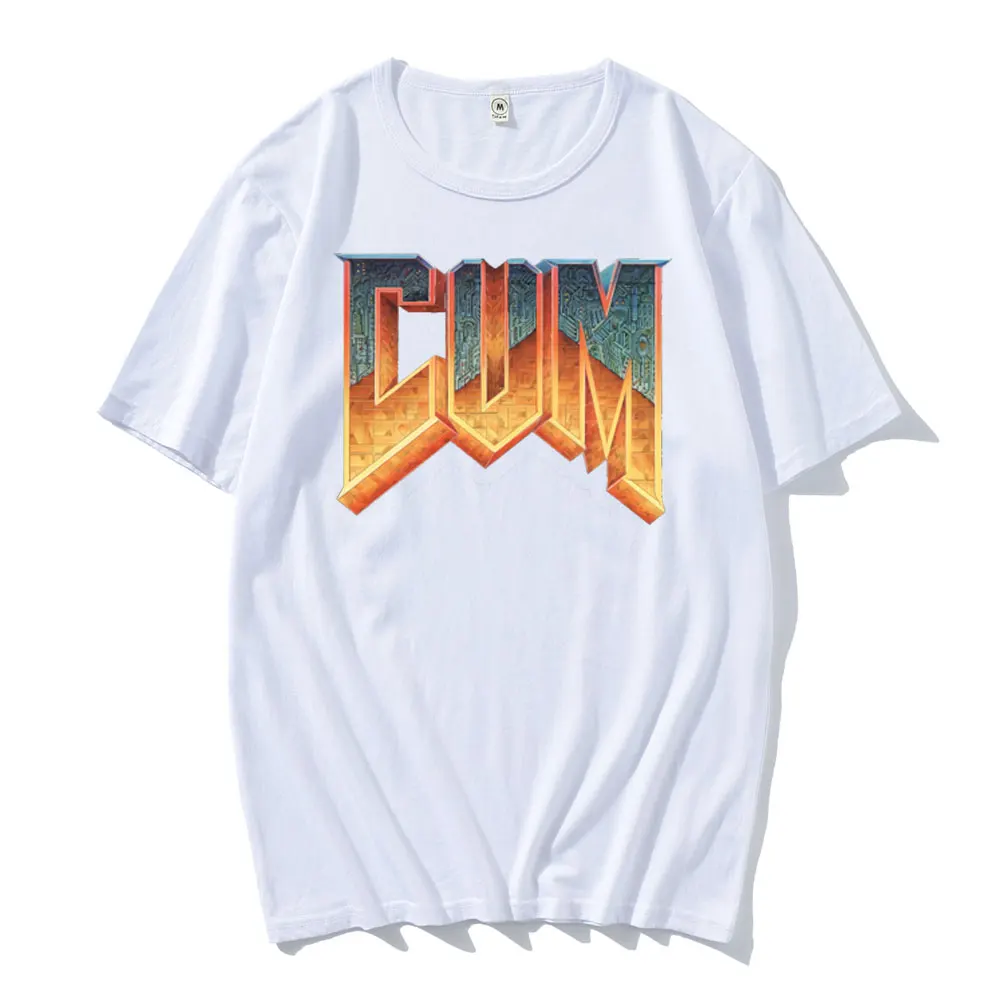 

New 2022 Doom Cum Shirt Vintage Graphic Tee Shirt for Men/women's loose Tshirt Summer Fashion T-shirt Unisex Tops Streetwear Top