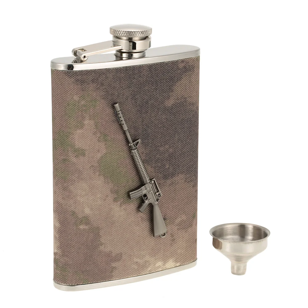 5 цветов фляга из нержавеющей стали с небольшой воронкой для кемпинга алкоголя