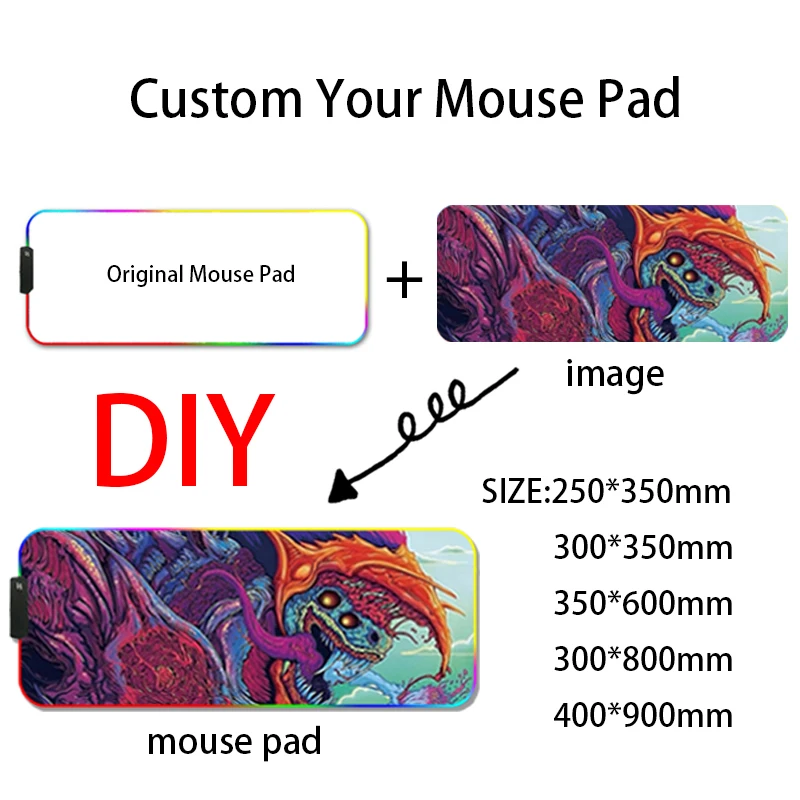 DIY пользовательский RGB коврик для мыши игровой коврик для Мыши Компьютерный коврик для мыши Коврик для мыши RGB коврик для мыши геймерский коврик для мыши Коврик для клавиатуры USB Mause коврик - Цвет: Color 11