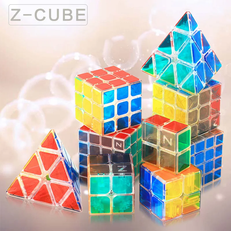 Z cube новый прозрачный скоростной магический куб 3x3x3 без наклеек головоломка