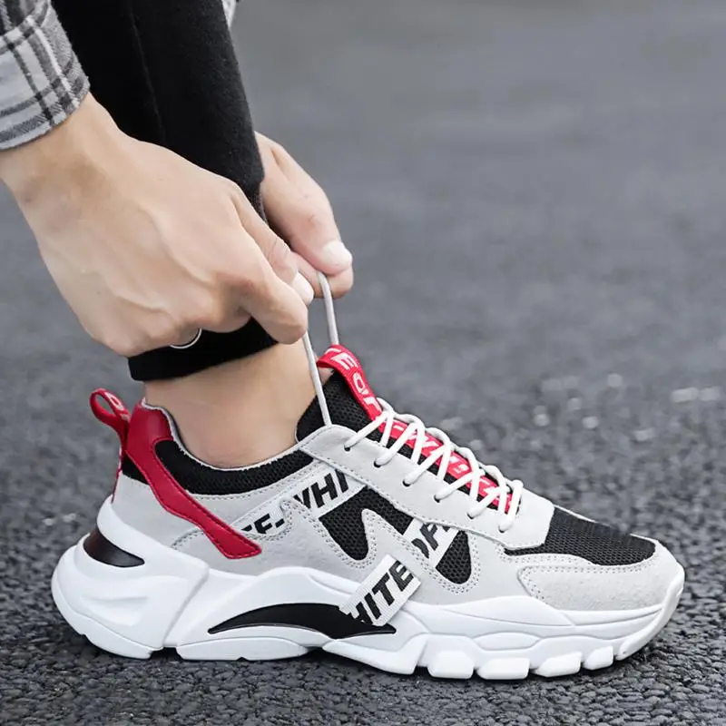 

5 Colors Thick Bottom Mens Casual Shoes Men Sneakers Men Trend Lace-Up Brand Luxury Sports Whit Fitnessw White Shoes Men New