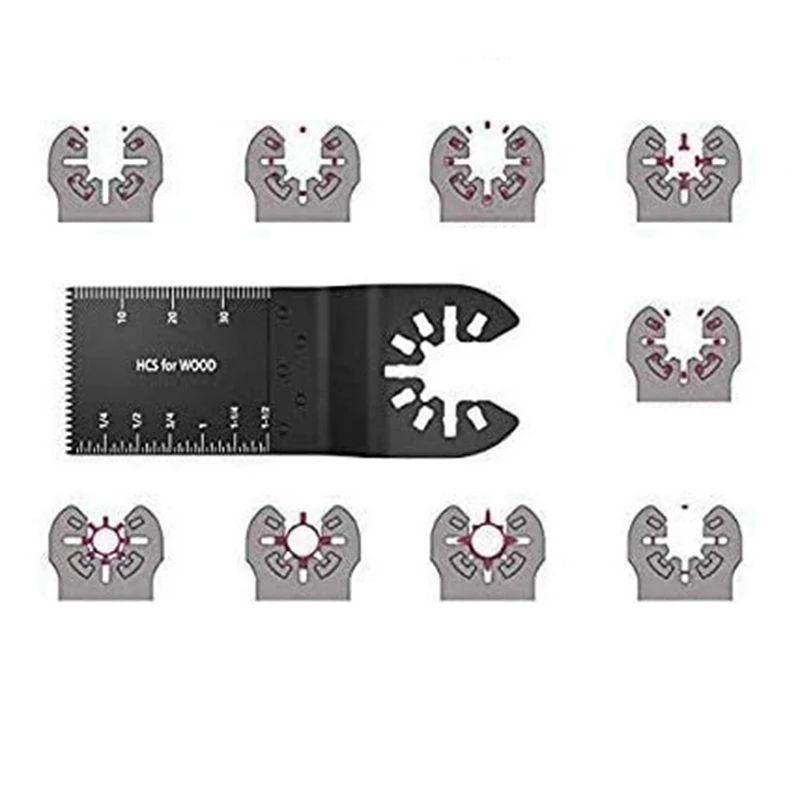 

20Pcs Oscillating Saw Blades Kits,Bi-Metal Oscillating Blade, Metal Wood Plastic Multitool Saw Blades Release Saw Blades