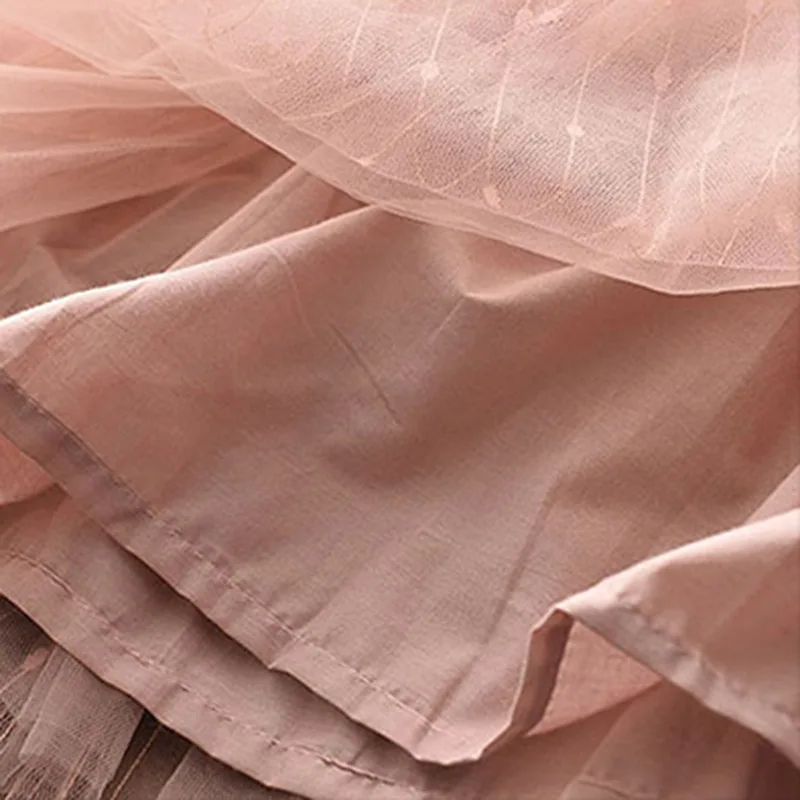 

Puff Sleeve Princess Girls Dress Mesh Sequins Baby Girls Tutu Dress Long Sleeve Autumn Spring Kids Vestido With knitting