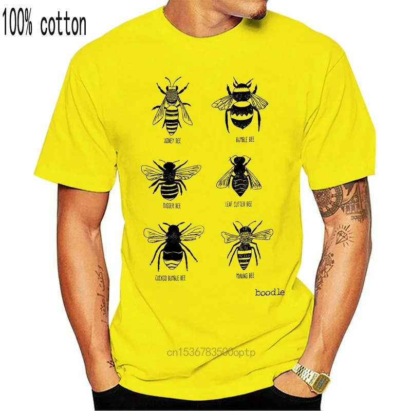 Футболка с пчелами-мужская футболка из органического хлопка-экологически чистая