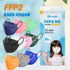 Маска CE0370 ffp2 детская KN95, защитная Пылезащитная дышащая многоразовая маска для мальчиков и девочек