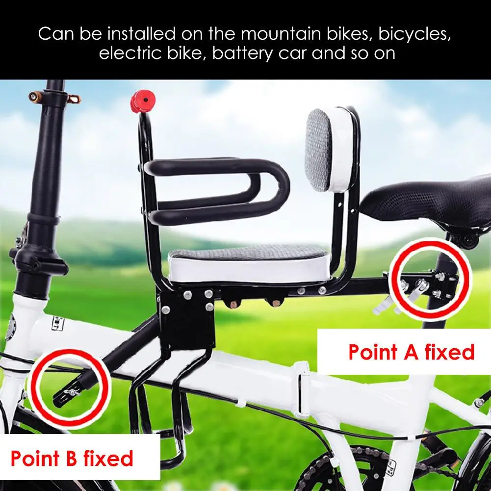Съемное детское Велосипедное Сиденье Переднее Крепление седло безопасное