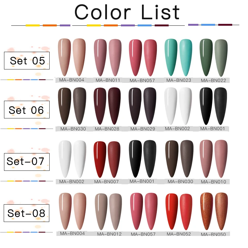 5 мл УФ гель для ногтей набор телесного цвета серия Гель лак Полупостоянный