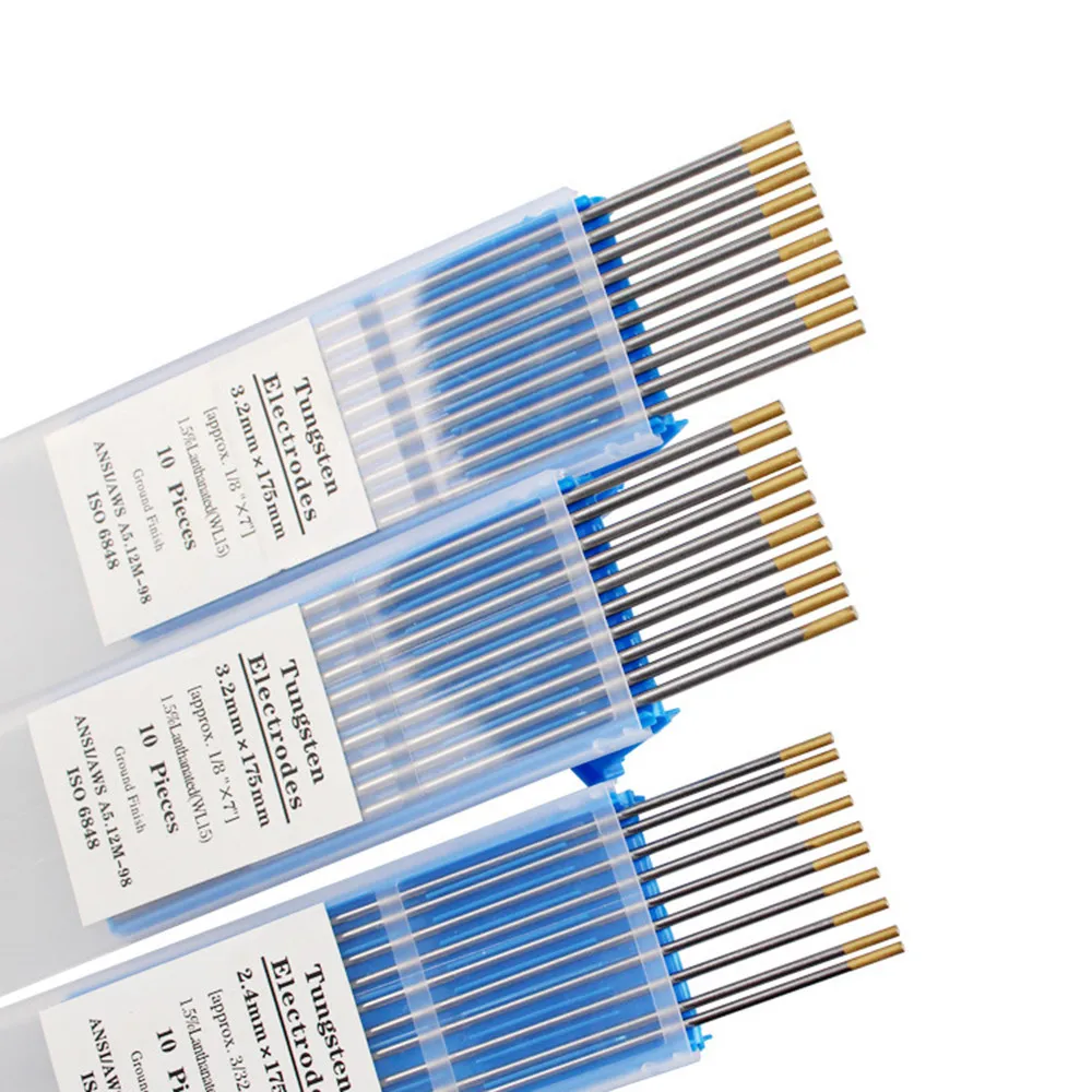 

10PCS WL15 Tungsten Welding Electrode Tig Rod 1.0/1.6 /2.0/2.4/3.0/3.2/4.0*175mm