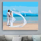 Набор для рисования по номерам масляными красками, акриловые рамы для домашнего декора, краски, холсты