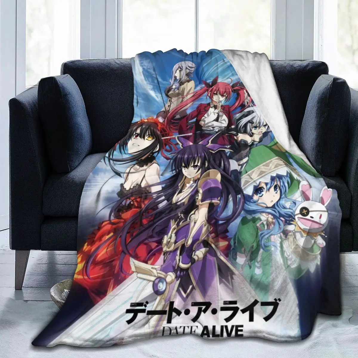 

Фланелевое Флисовое одеяло унисекс, супермягкое покрывало с 3D принтом аниме свидания и прямой трансляции, украшение для дома