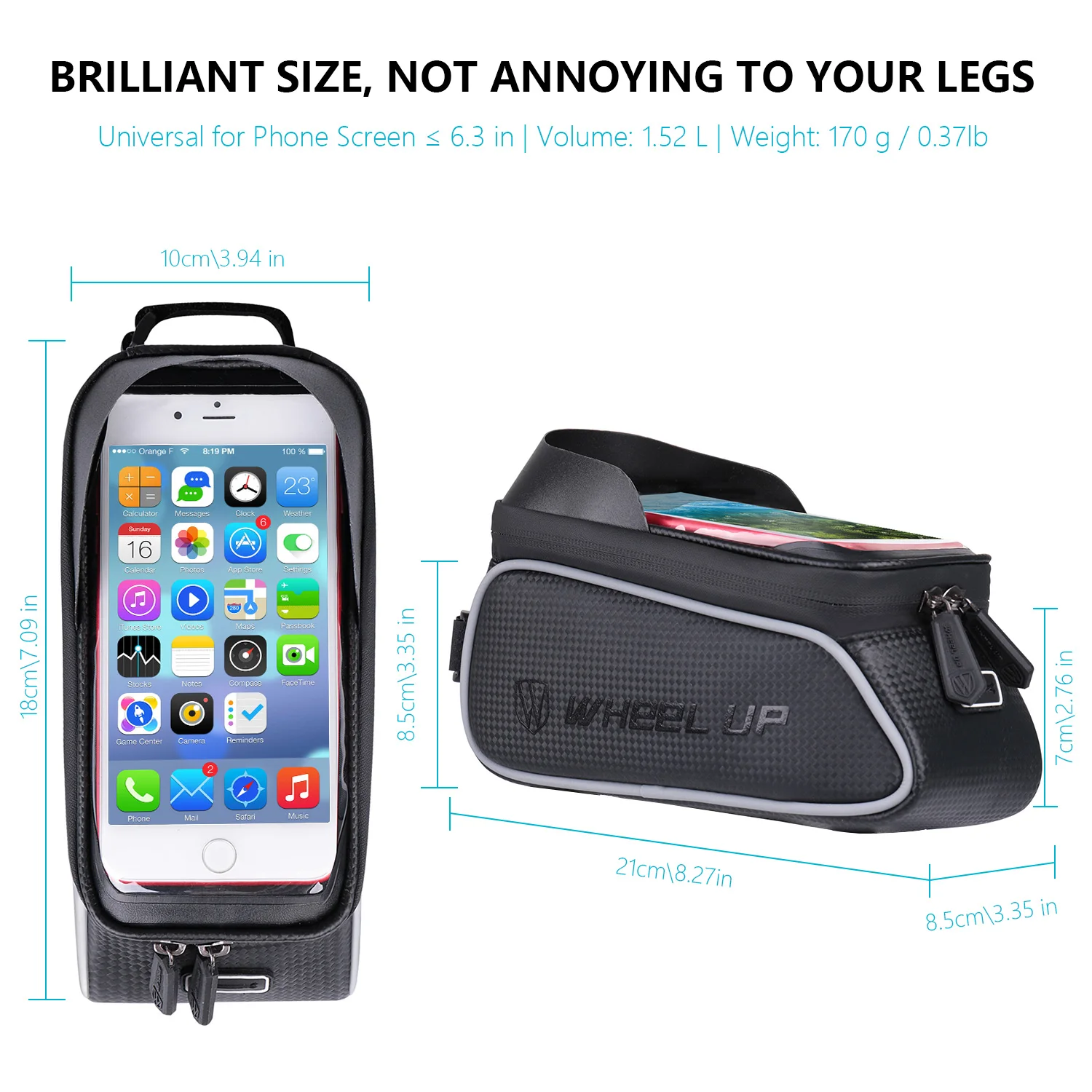

6 Inch Waterproof Bicycle Bag Frame MTB Bicycle Front Top Tube Phone Bag Touchscreen Road Bike Accessories