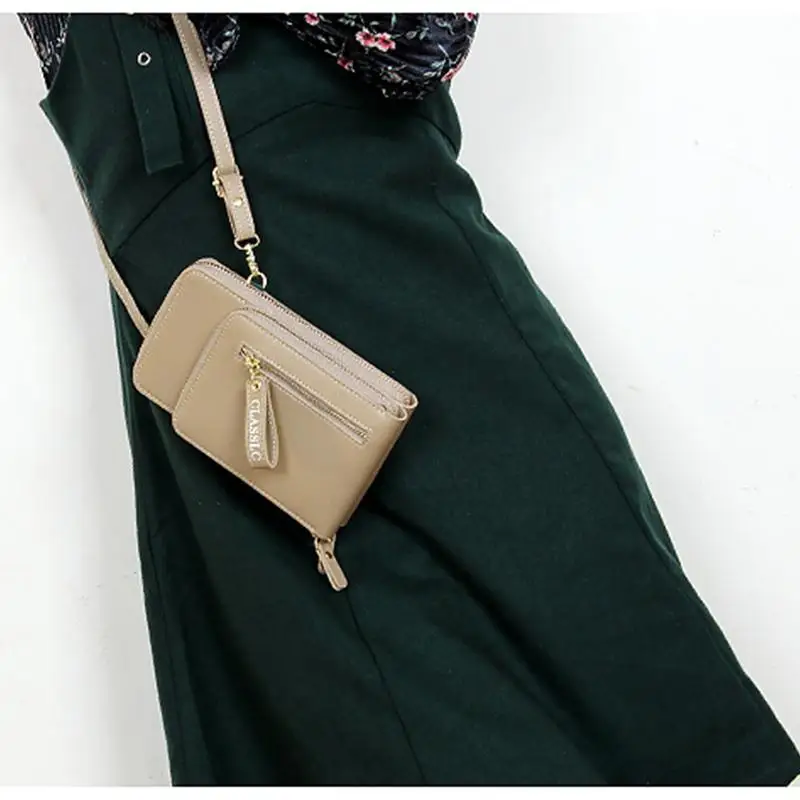 

Fashion Brand Cross-body Mobile Phone Shoulder Bag for Women Multifunction Zipper Flap Sling Bag for Travel Female Messenger Bag