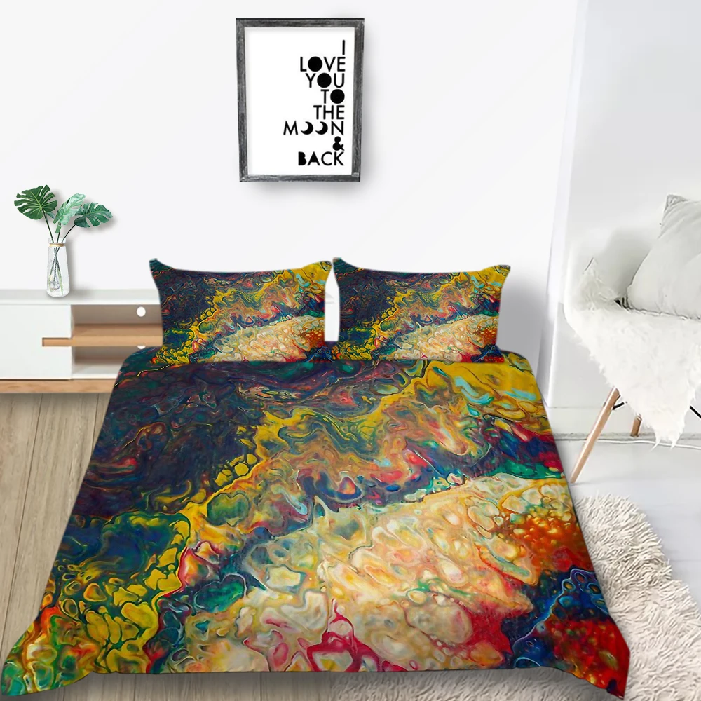 

Thumbedding Starry Sky Bedding Set Artistic Fantasy Forest Duvet Cover Queen King Single Double Full Twin Unique Design Bed Set