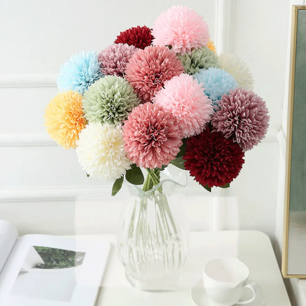 

Simulation Big Tip Chrysanthemum Home Living Room Table Decoration Fake Flowers DIY Wedding Photography Scene Layout Props Cheap