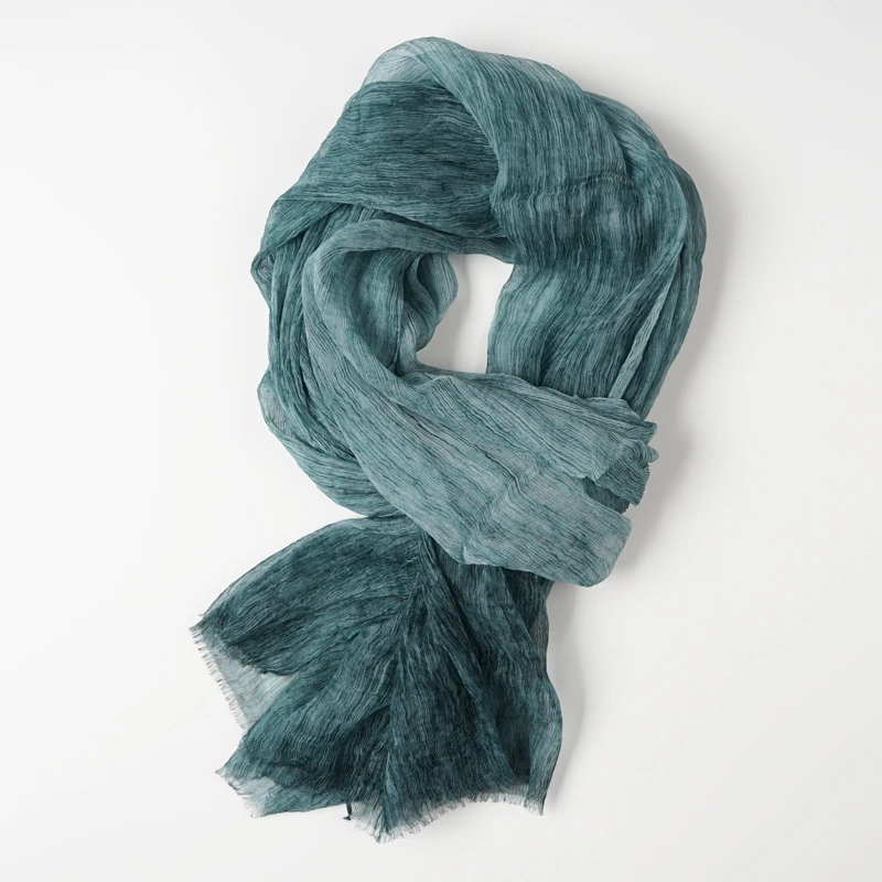 Женский Длинный шарф из 100% чистого шелка креп шаль шейный платок многоцветный