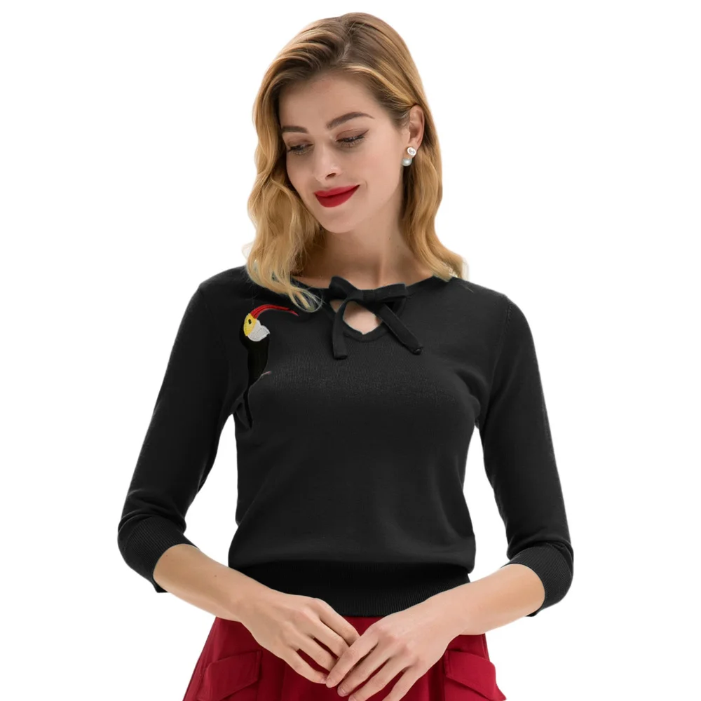 Женская рубашка с вышивкой Belle Poque Повседневная Свободная блузка длинным рукавом