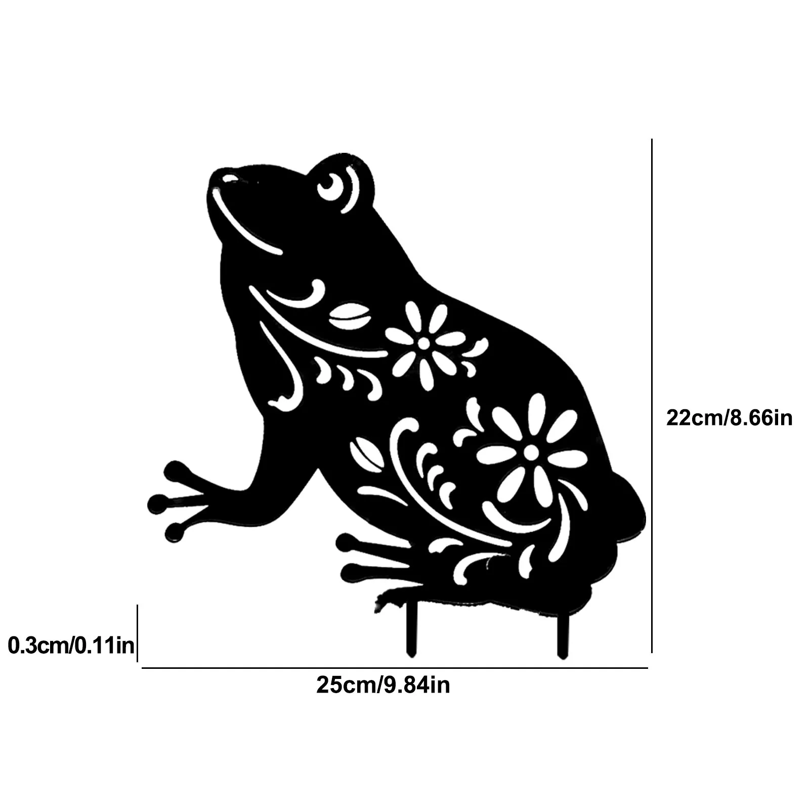 

Yard Art Frog Stake Animal Silhouette Garden Stake Lawn Decoration Weatherproof Material For Courtyards Backyards Lawns