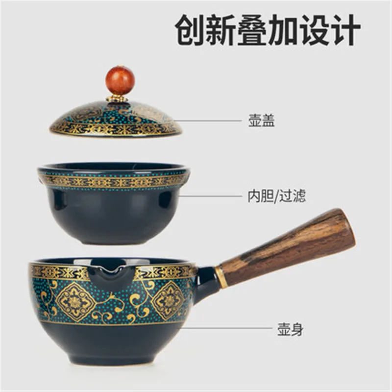 Портативный цветочный изысканный китайский чайник Gongfu Чайный набор кунг-фу