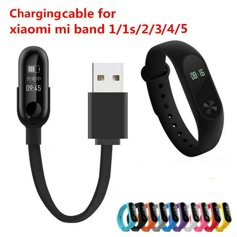 Lysee Data Cables Bracelet Portable Mini Replacement Power Supply Charger Pure Copper Wire Core USB Cable Smart Accessories For Xiaomi Mi Band 3 