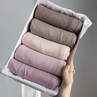 Мусульманский длинный шарф, однотонный мусульманский длинный хиджаб, шаль, головной платок, Женская коробочка, подарок, 4 шт.корт