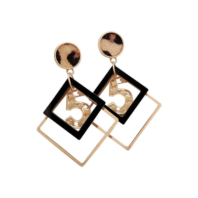 Модные женские большие серьги в Корейском стиле с геометрическим рисунком
