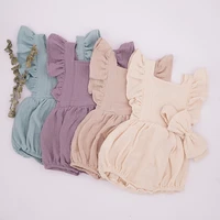 2021 newborn clothes rompers for baby girls summer ruffle jumpsuit drop shipping baby boutiques outift soft cotton bebe garcons