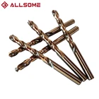 Спиральное сверло ALLSOME 1-10 мм1-13 мм из быстрорежущей стали M35 из кобальта для сверления металла и дерева