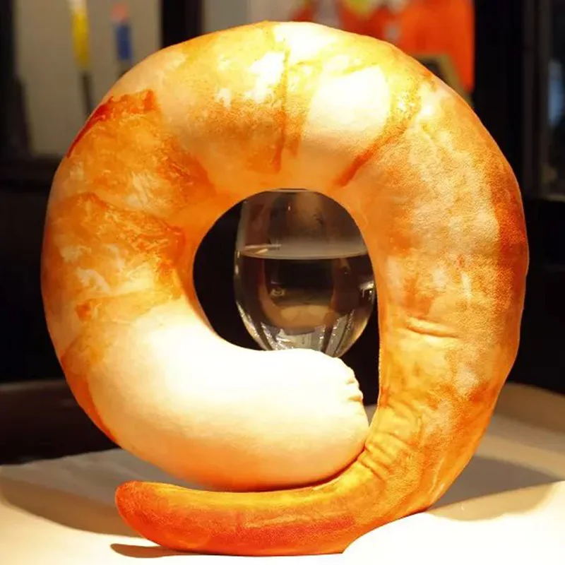 Новая плюшевая U-образная подушка в виде креветки/Чили животного дорожная для шеи