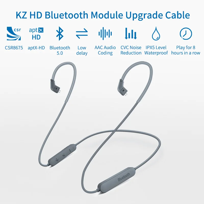 Модуль Bluetooth для наушников KZ Aptx HD CSR8675 наушники 5 0 беспроводной обновленный кабель