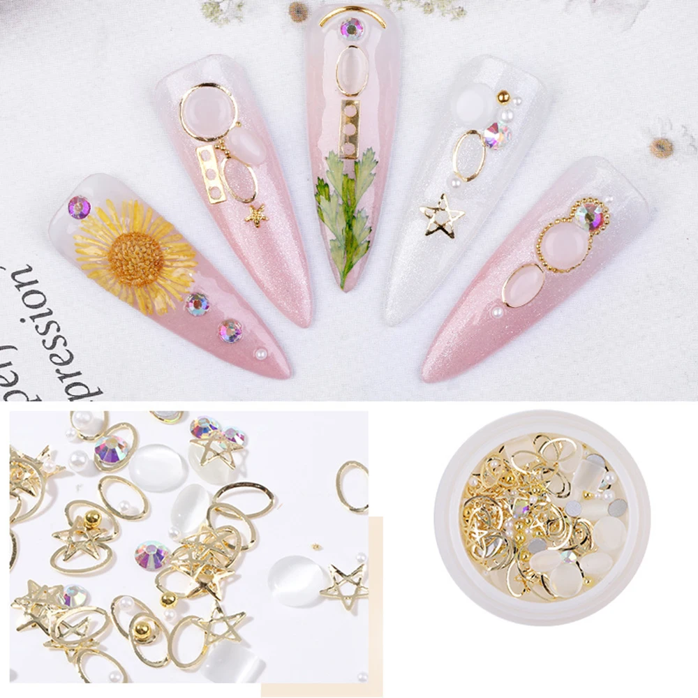 Кристальные пайетки блестящие Типсы звезда луна блестки сделай сам шипы