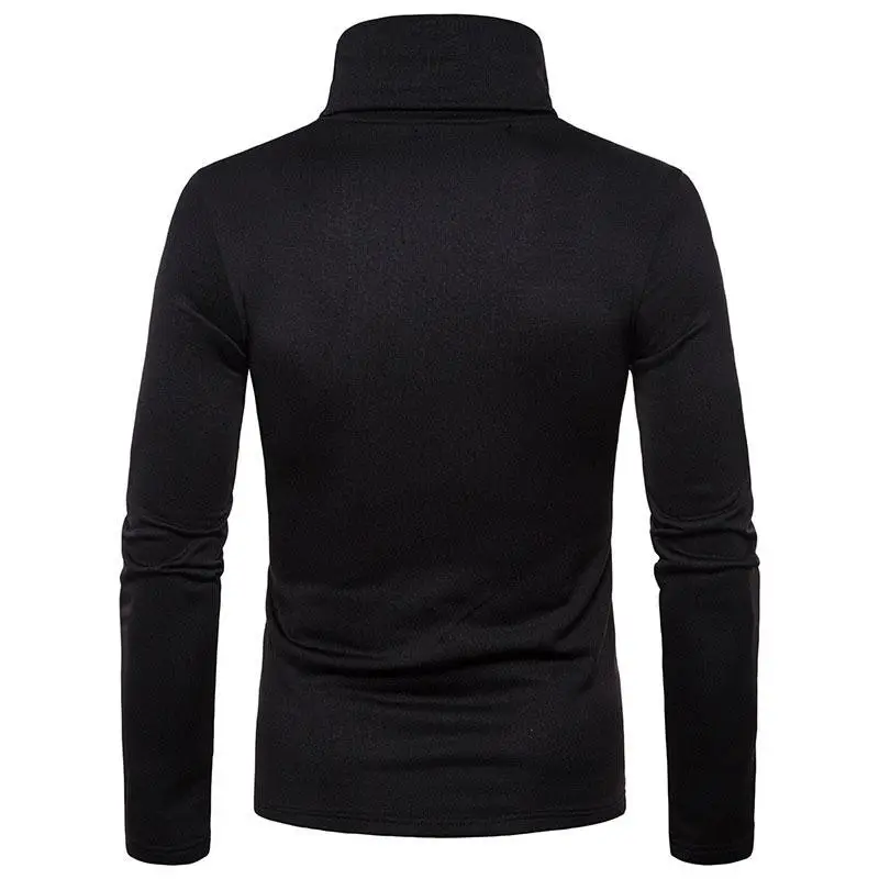 

New Streetwear Men's Winter Warm Cotton High Neck Pullover Jumper Sweater Tops Mens Turtleneck Fashion