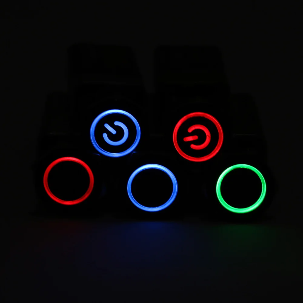 Новинка 19 мм синяя основа 5 контактная алюминиевая черная кнопка с