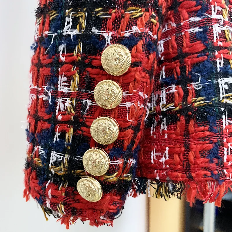 

Traf Blazers Noir Women 2021 Cardigan Oversized Cropped Jacket Long Sleeve Red Suit Double Breasted Blazer Ladies Casual Suits