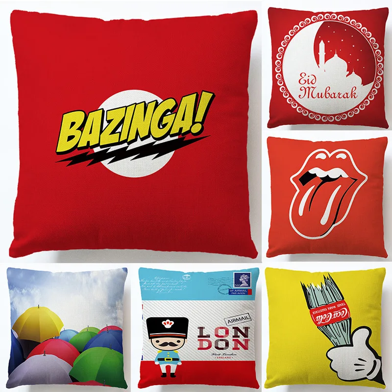 Наволочка в индийском этническом стиле ретро с рисунком американском наволочка