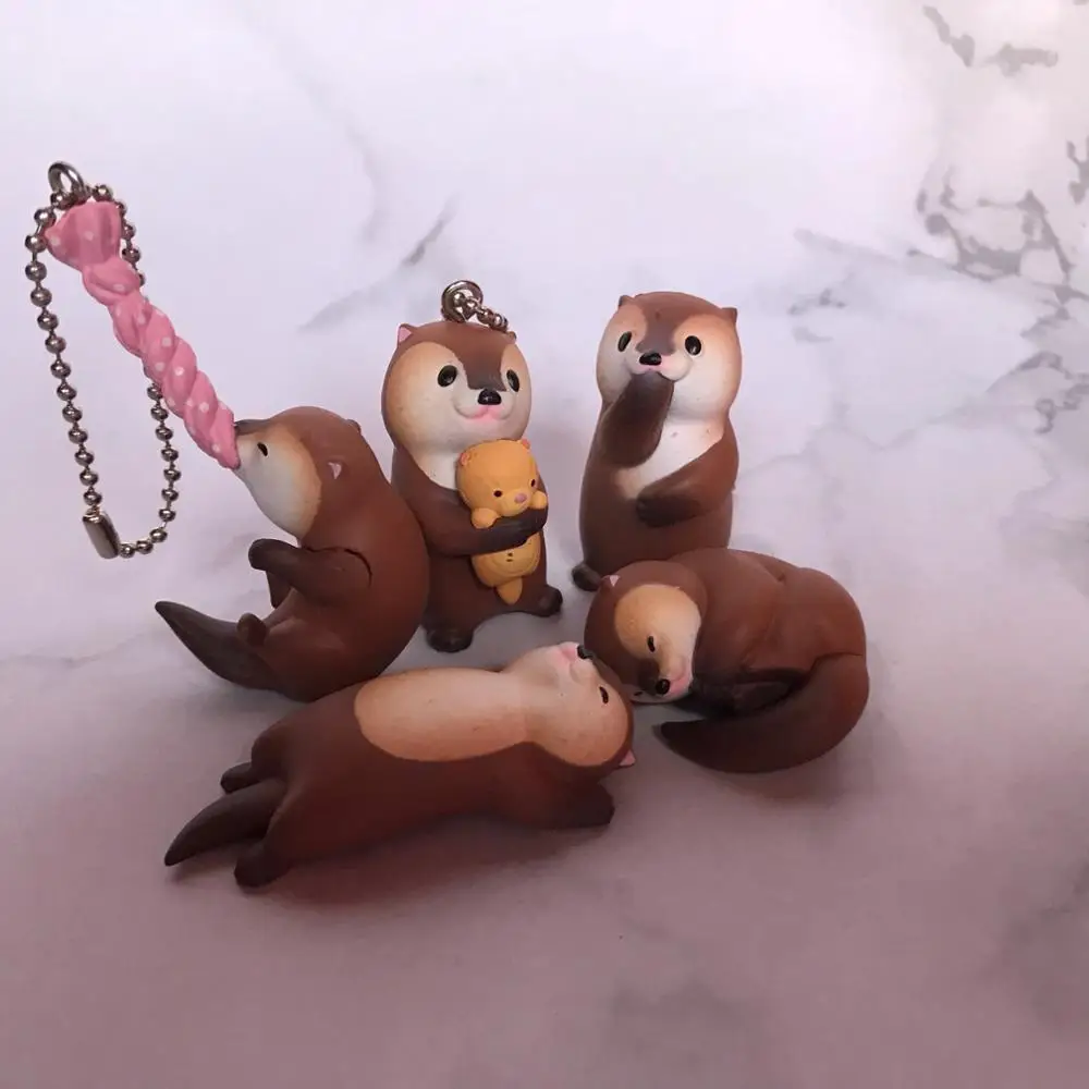 

pvc figure model toy Small-clawed otter 5pcs/set