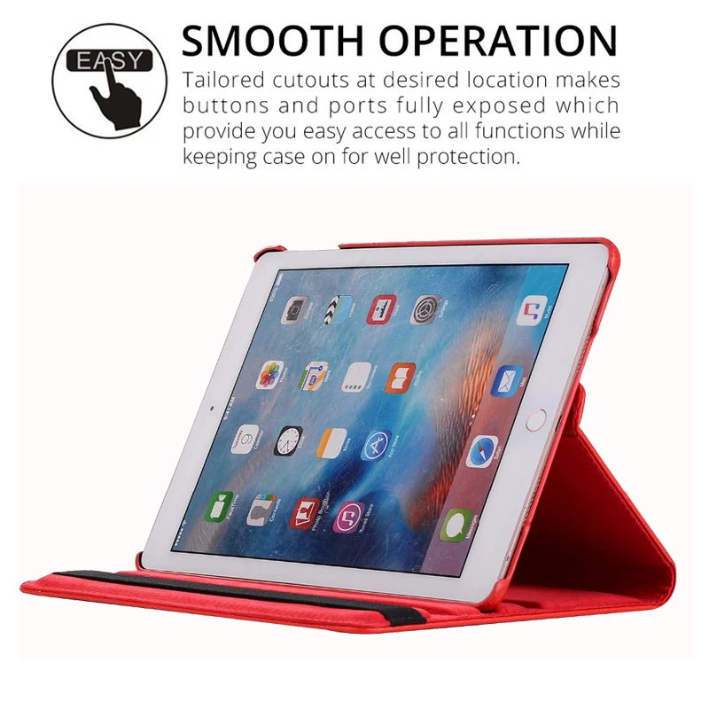 Кожаный чехол-книжка с поворотом на 360 градусов для Apple iPad mini 1 2 3 | Компьютеры и