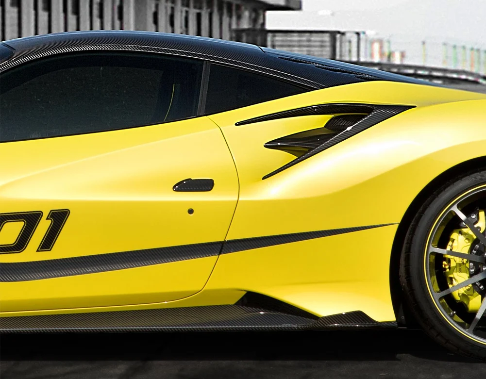 Задний боковой спойлер из углеродного волокна для Ferrari 488 GTB GTS 2015-2018 | Автомобили и