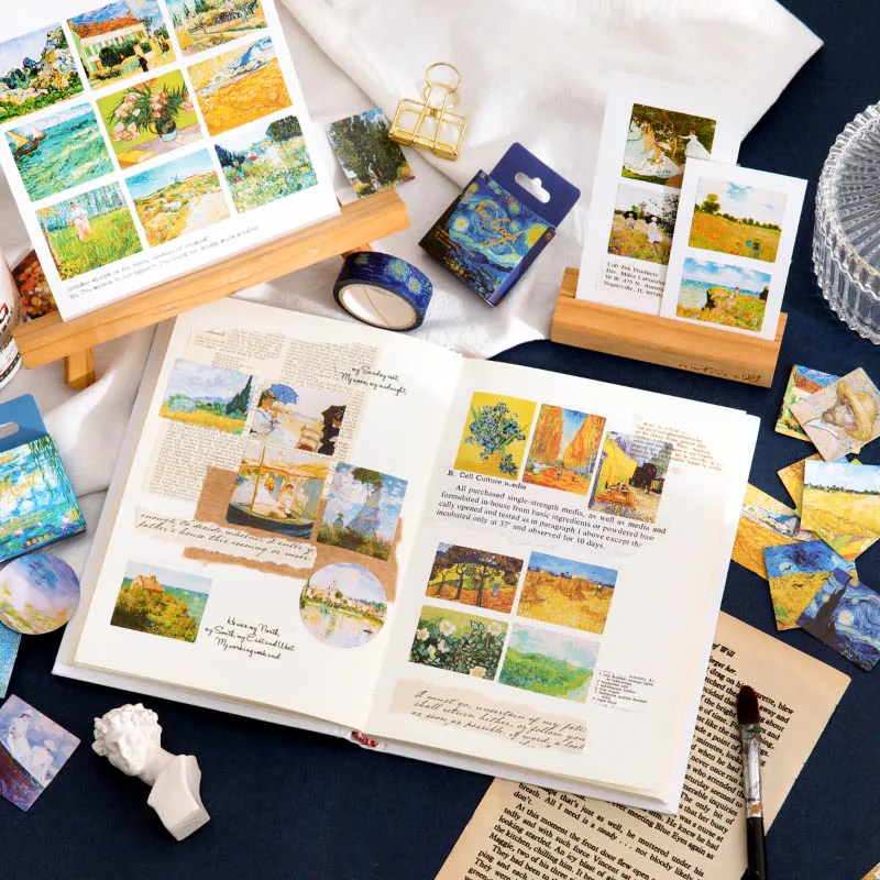 45 листов/коробка винтажная наклейка знаменитая серия рисования Наклейка