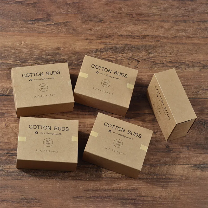 2000 шт. бамбуковые ватные палочки деревянные Экологичные двойной хлопок для