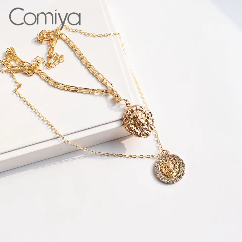 Женское Ожерелье Comiya корейские ожерелья золотого и серебряного цвета с