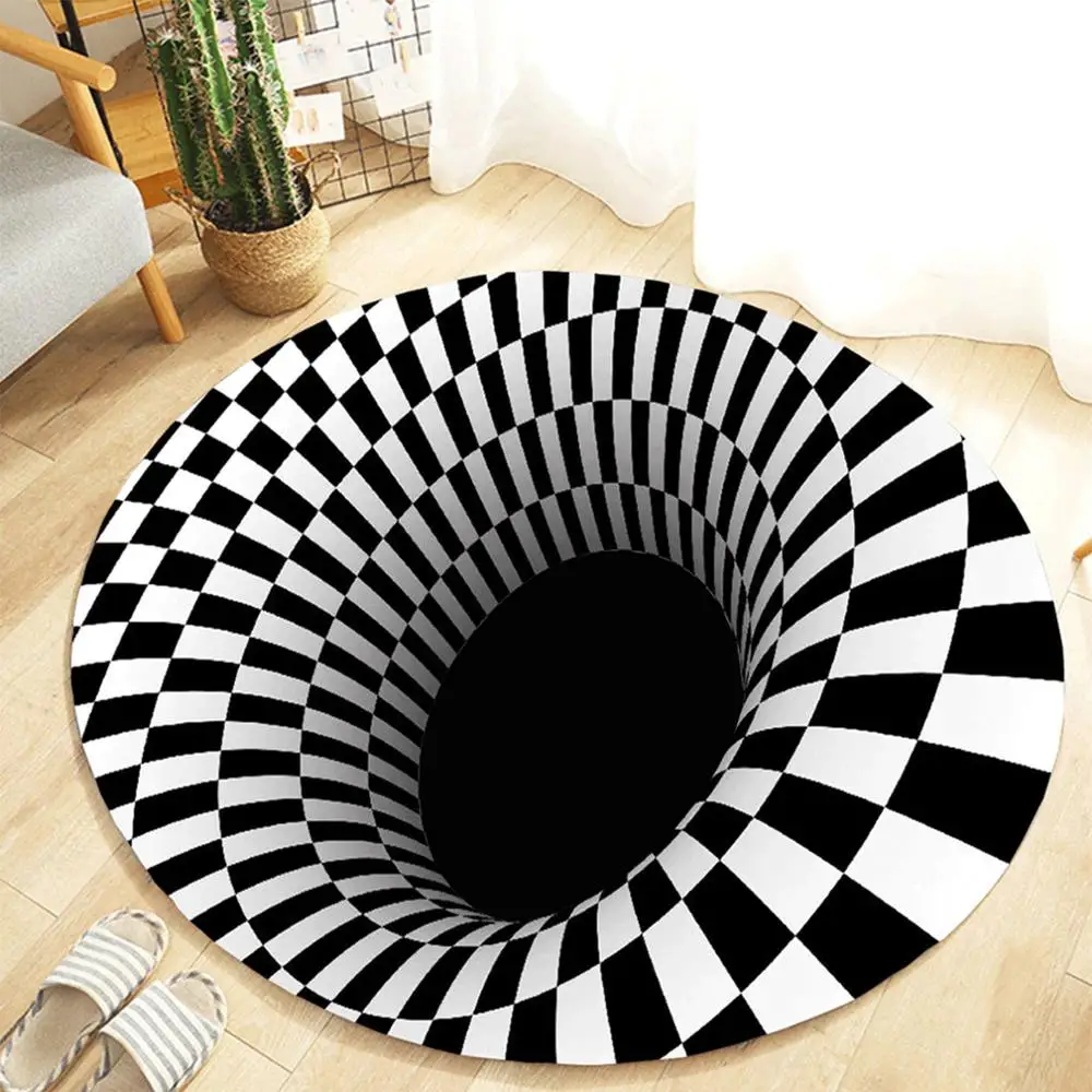 Мандала 3D Иллюзия ковер круглый роскошный коврик Гостиная Спальня украшения