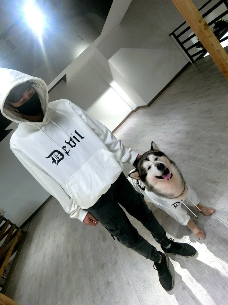 

Dog Hoodies for Small Large Dogs Cotton Hoodie for French Bulldog People-pet Matching Apparel PC1156