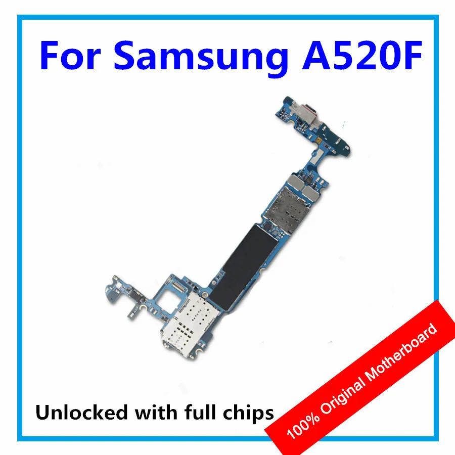 Оригинальная разблокированная материнская плата для samsung Galaxy A5 A520F материнская плата Android OS материнская плата со всеми чипами