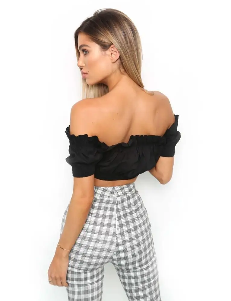 Модные повседневные женские летние розовые белые черные с открытыми плечами