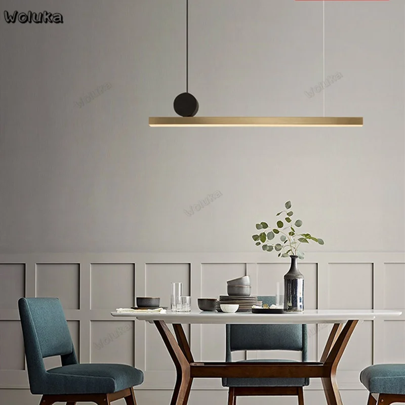 Люстра светодиодсветодиодный медная минималистская Современная